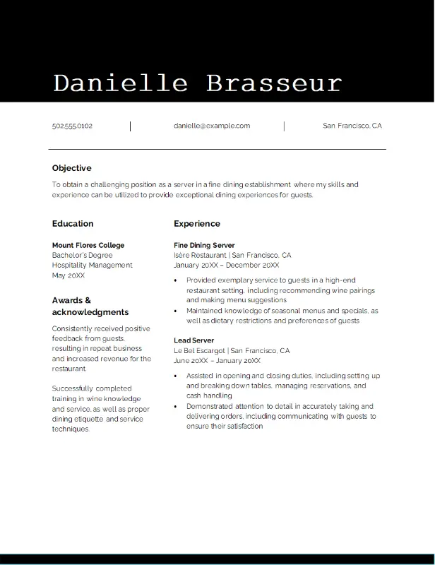 Simpel CV-skabelon med et rent og minimalistisk design til alle jobsøgere