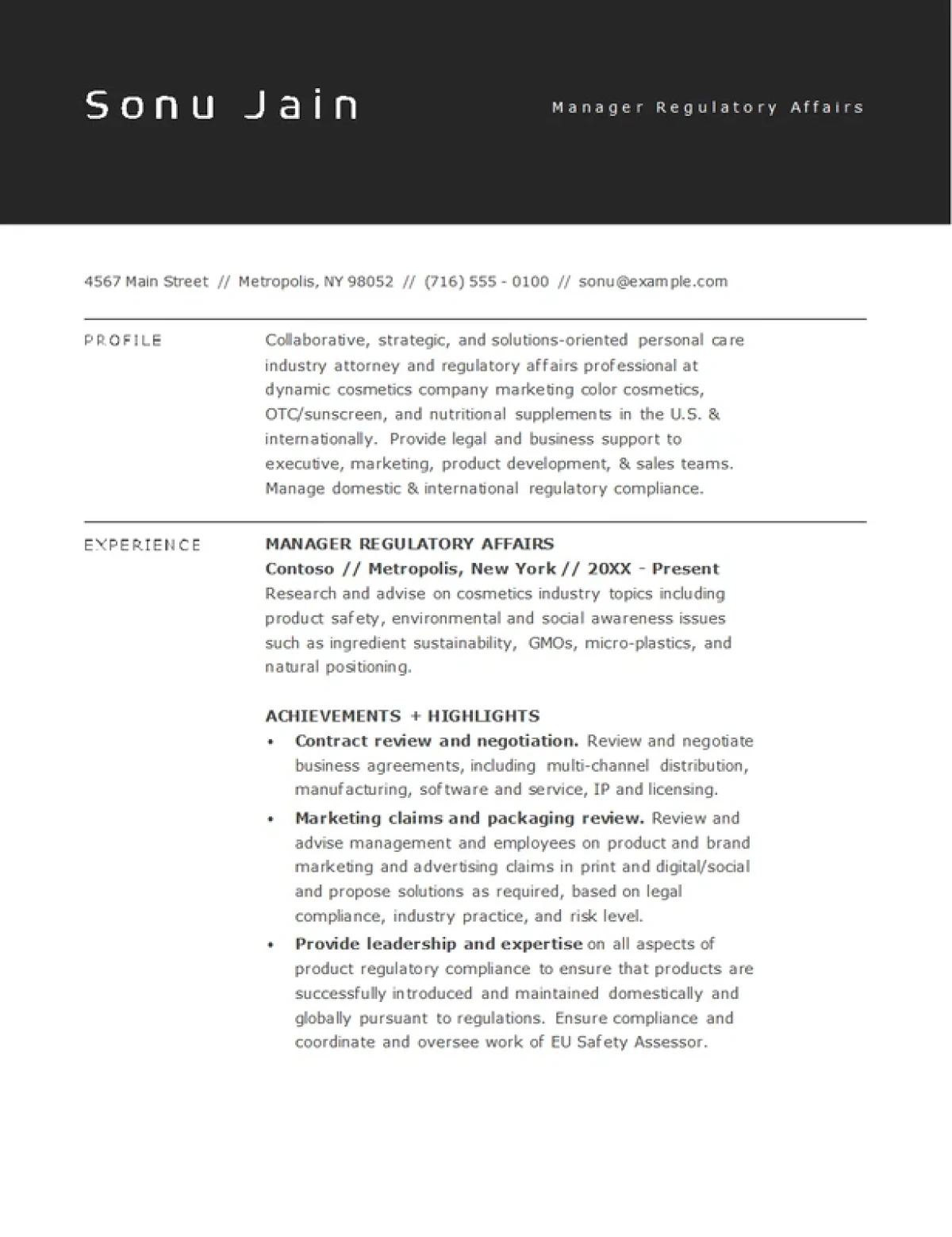 Bold attorney resume template with a professional and confident design for legal professionals